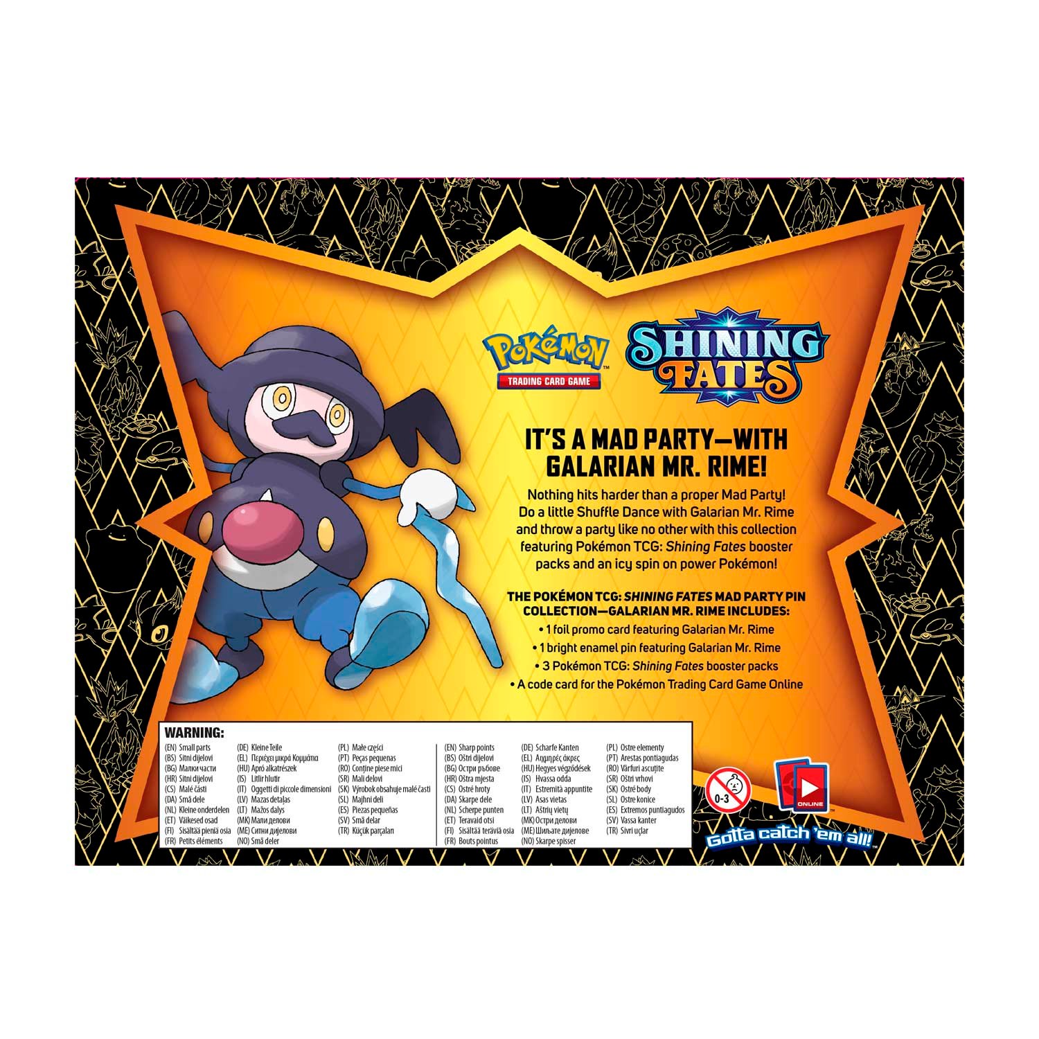 Pokémon Shining Fates - Mad Party Pin Collection (Galarian Mr. Rime) - Image 2