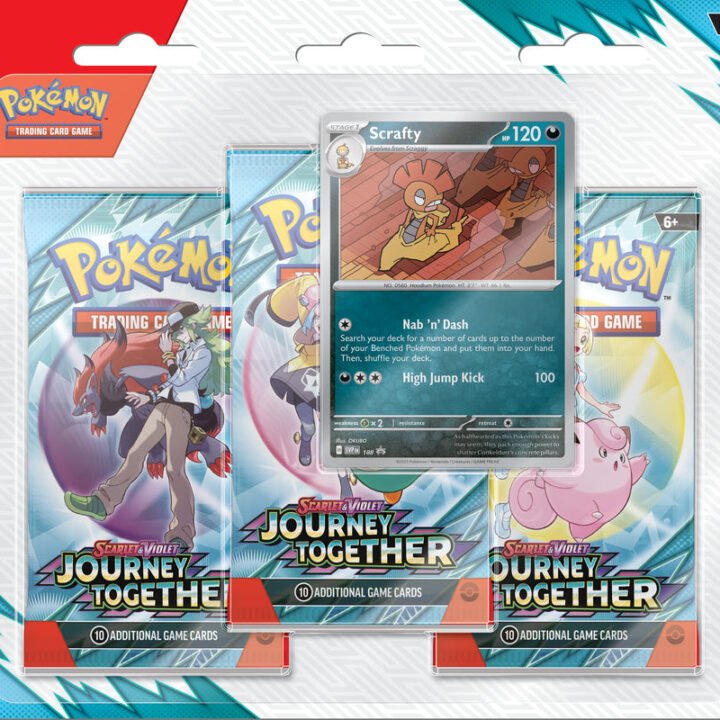Pokémon SV Journey Together 3-pack blister (Scrafty)