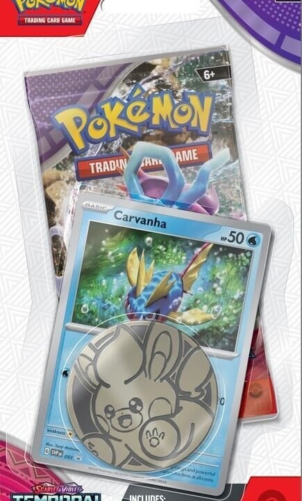 Pokémon Scarlet & Violet: Temporal Forces - Single Pack Blister (Carvanha)