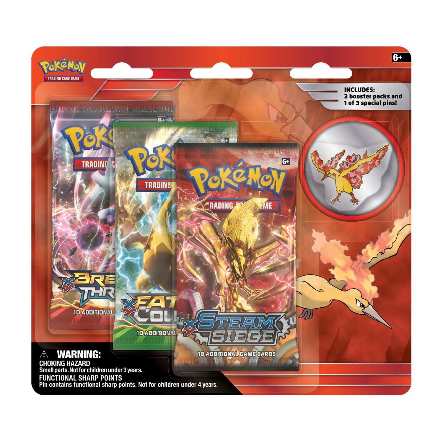 Pokémon Collector's Pin 3-Pack Blister (Moltres)