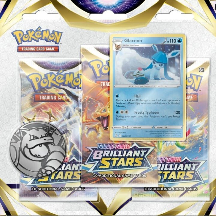 Pokémon Sword & Shield: Brilliant Stars - 3-Pack Blister (Glaceon)