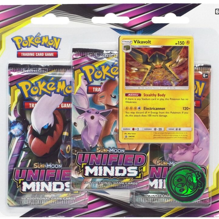 Pokémon Sun & Moon: Unified Minds - 3-Pack Blister (Vikavolt)