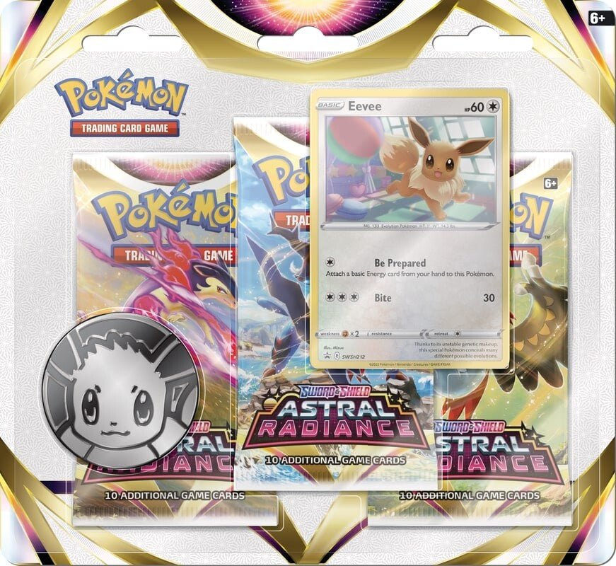 Pokémon Sword & Shield: Astral Radiance - 3-Pack Blister (Eevee)