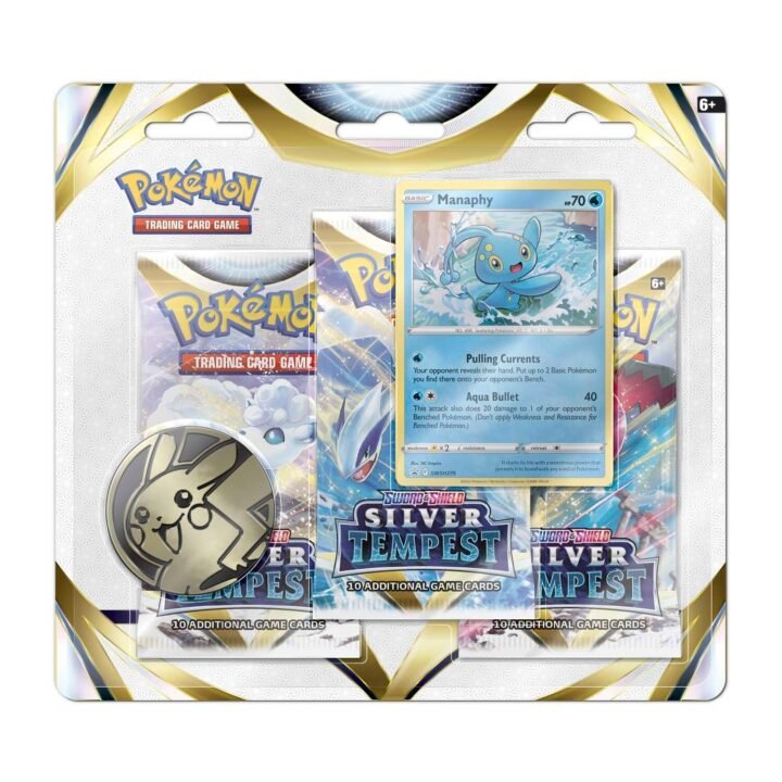 Pokémon Sword & Shield: Silver Tempest - 3-Pack Blisters (Manaphy)