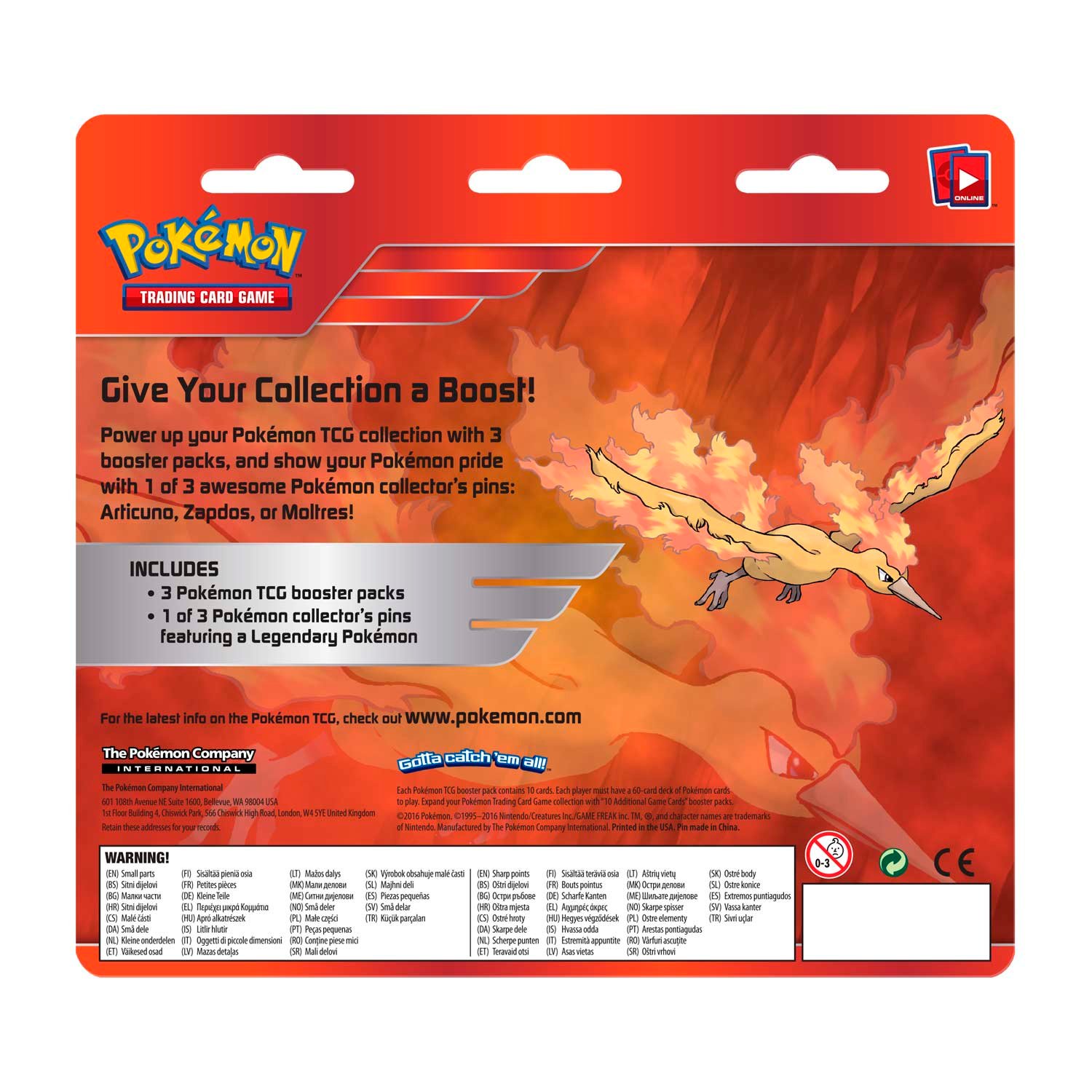 Pokémon Collector's Pin 3-Pack Blister (Moltres) - Image 3