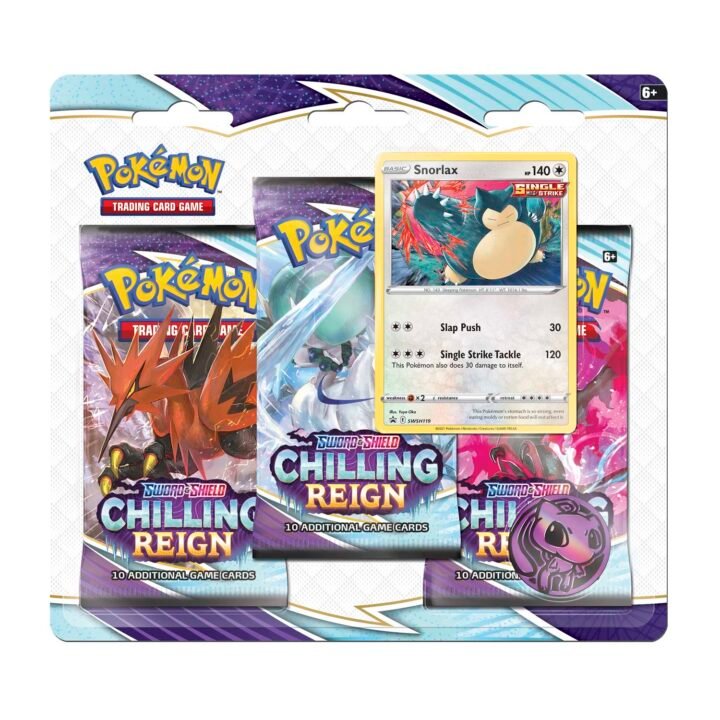 Pokémon Sword & Shield: Chilling Reign - 3-Pack Blister (Snorlax)