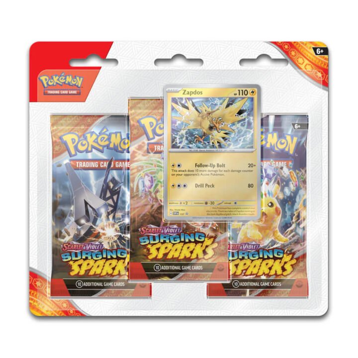 Pokémon SV Surging Sparks 3-Pack Blister - Zapdos