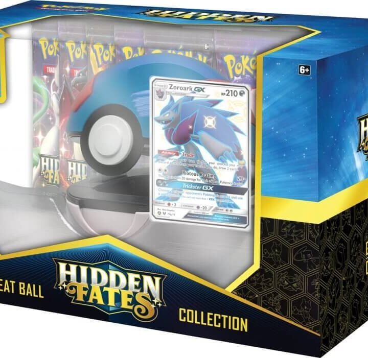 Pokémon Hidden Fates - Great Ball Collection (Shiny Zoroark GX) (Damaged Packaging — Tear in Wrap)