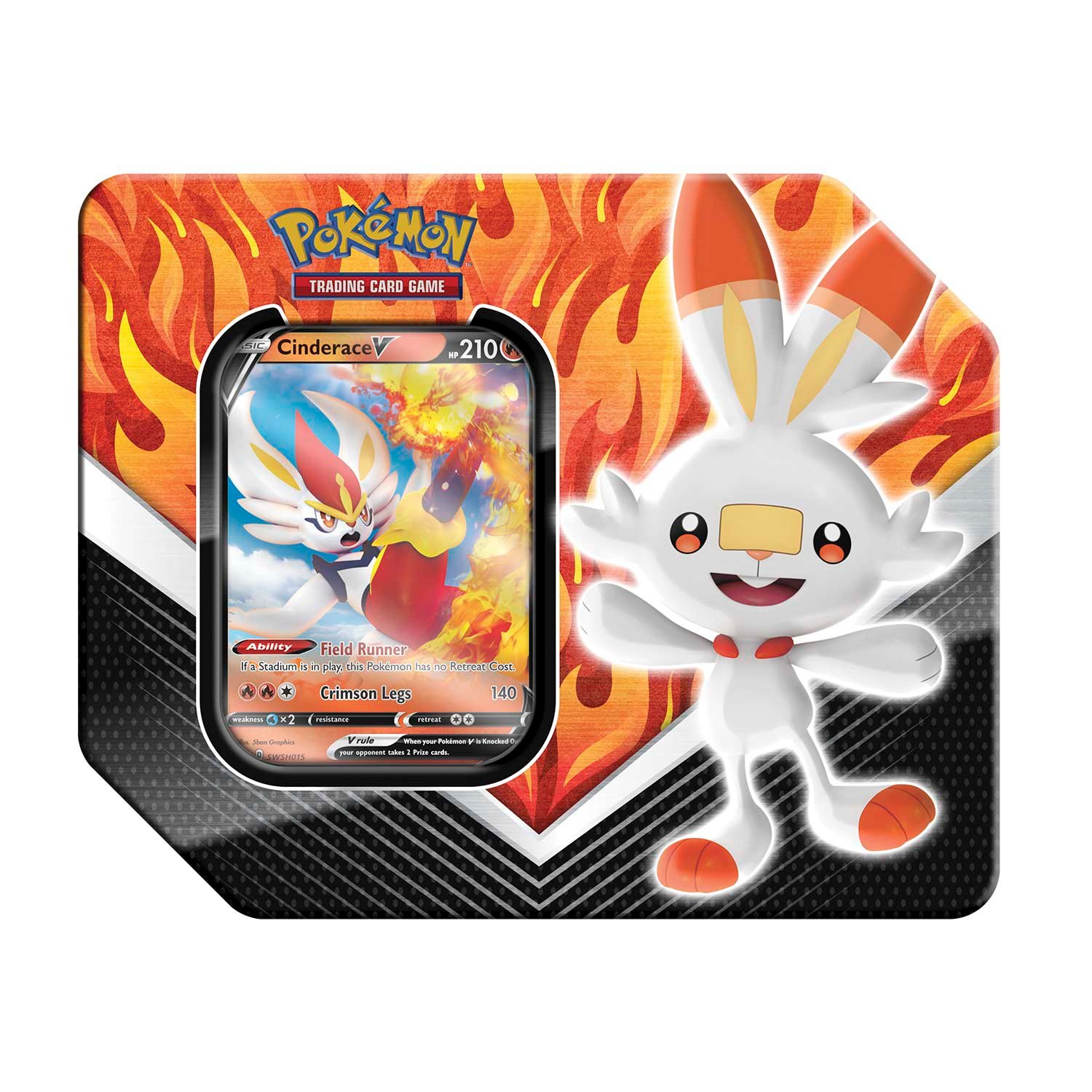 Pokémon Sword & Shield - Galar Partners Collector's Tin (Cinderace V)