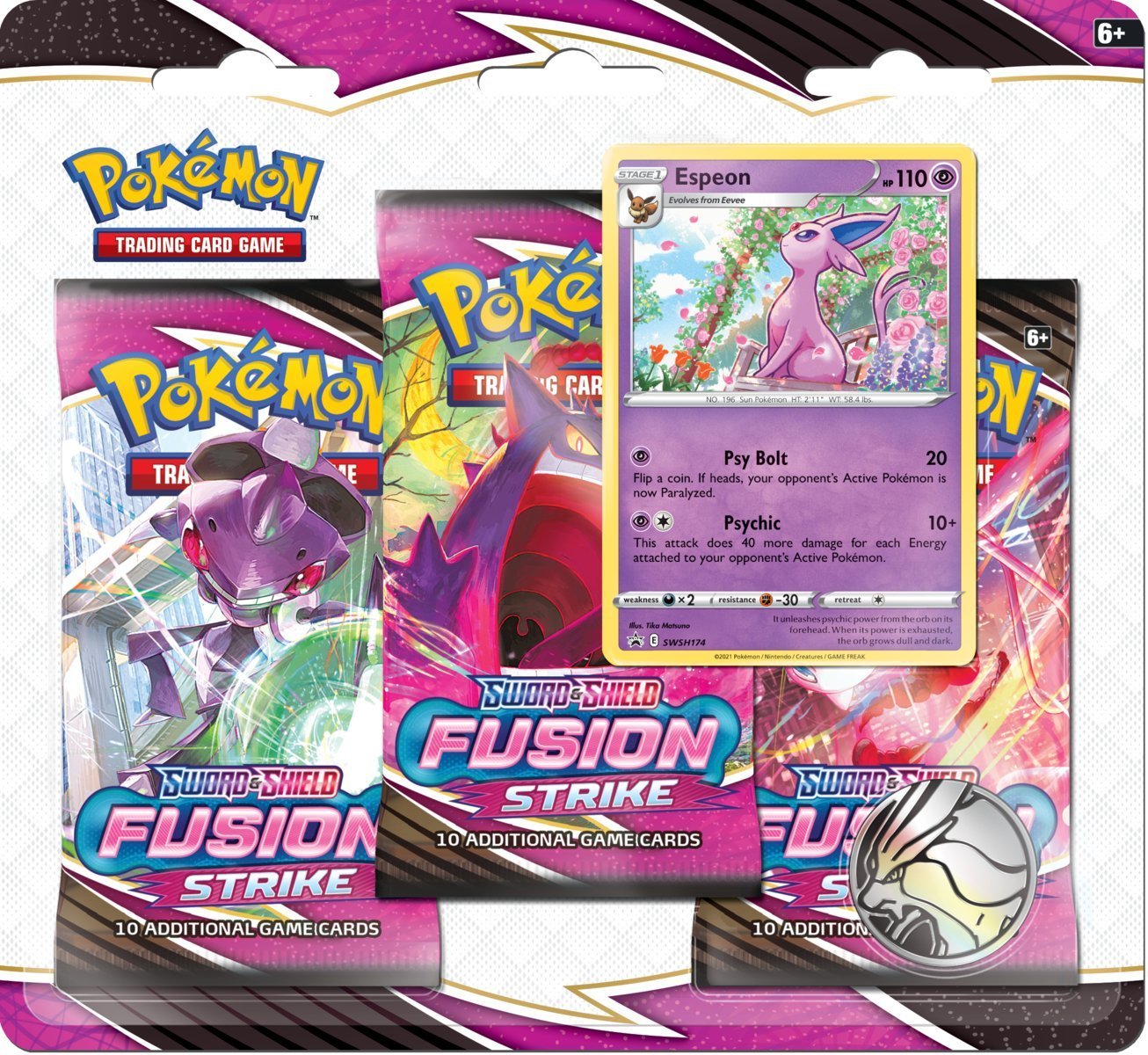 Pokémon Sword & Shield: Fusion Strike - 3-Pack Blister (Espeon)