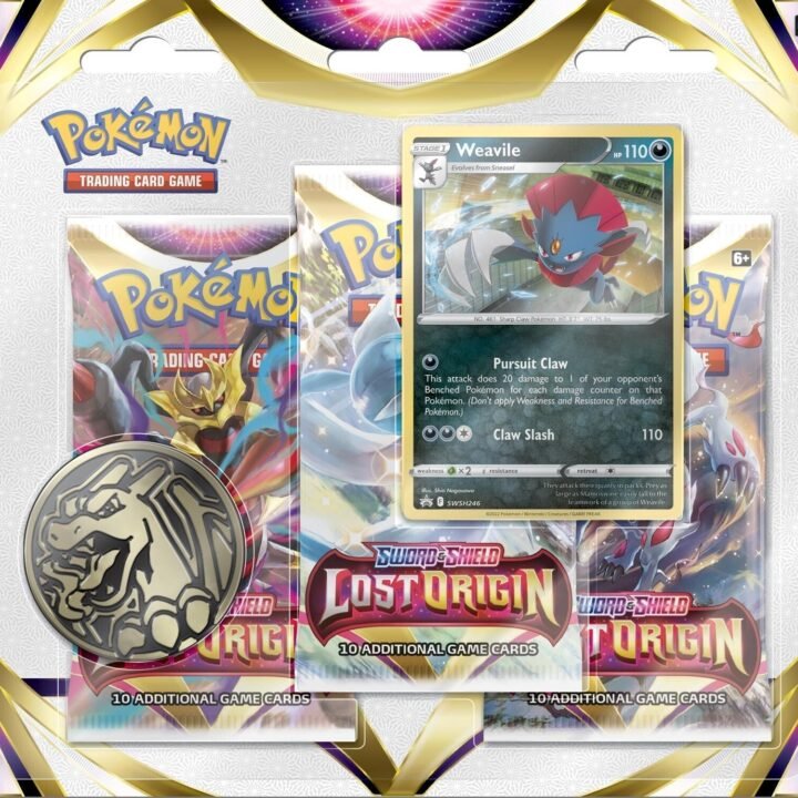 Pokémon Sword & Shield: Lost Origin - 3-Pack Blister (Weavile)