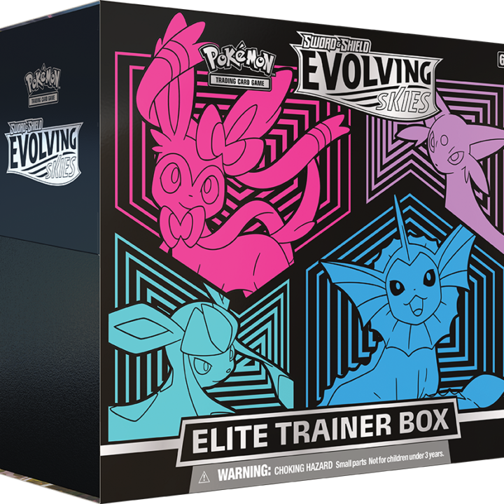 Pokémon (Wrap Damage) Sword & Shield: Evolving Skies - Elite Trainer Box (Glaceon/Vaporeon/Sylveon/Espeon)