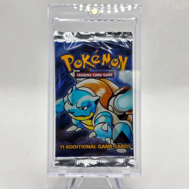 RARE Pokémon Baset Set Black Triangle Error Booster Pack - Blastoise Unlimited Artwork
